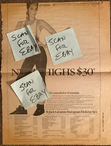 CHER - NEW YORK DAILY NEWS NEWSPAPER FULL PAGE AD 6/3/85 JACK LALANNE - Picture 1 of 2