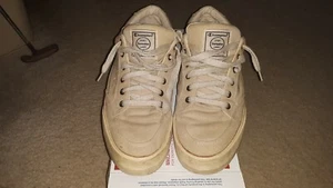 VINTAGE RARE CHAMPION TAN KHAKI CANVAS SHOES SNEAKERS SIZE 13 BOAT YACHT DECK - Picture 1 of 12