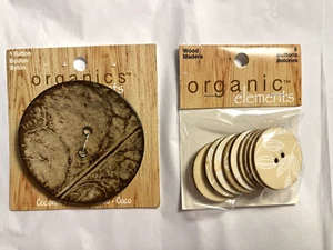 BLUMENTHAL LANSING BUTTONS ORGANIC ELEMENTS #27000OR68 & #271106116 Coconut - Picture 1 of 5