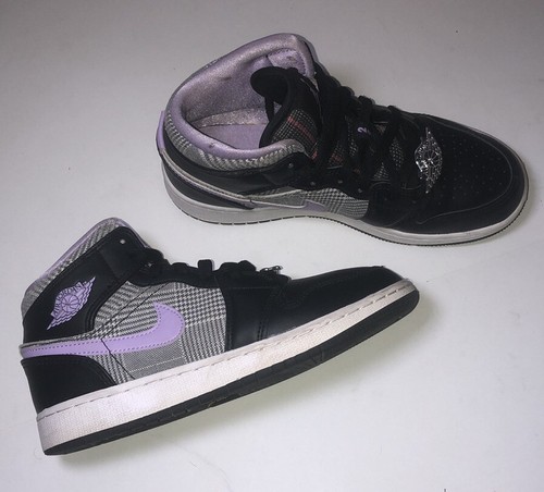 Nike Air Jordan Houndstooth lilla nera taglia 5Y