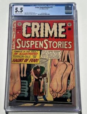 Crime Suspenstories #11 CGC 5.5 (FN-) E.C. Comics Golden Age Horror 1952 - Image 1 of 4