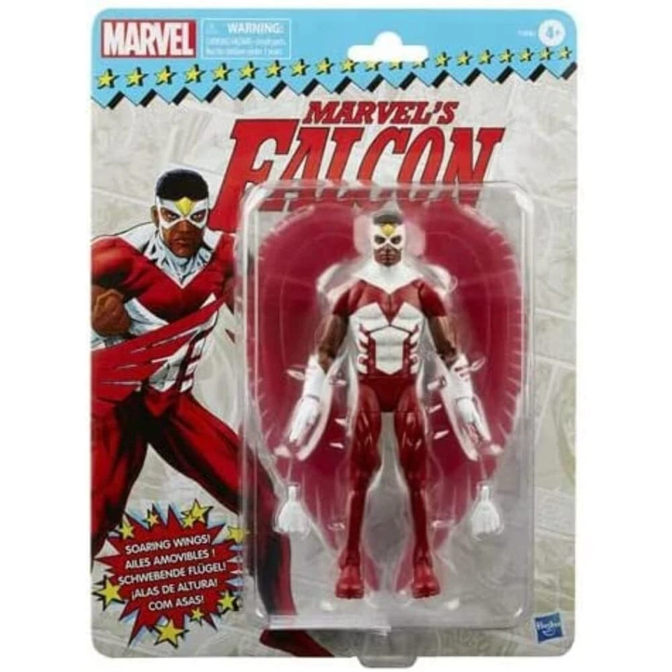 Figura de acción de juguete Marvel Legends Series Falcon embalaje retro de 6 pulgadas, 3 Foto 1 de 1