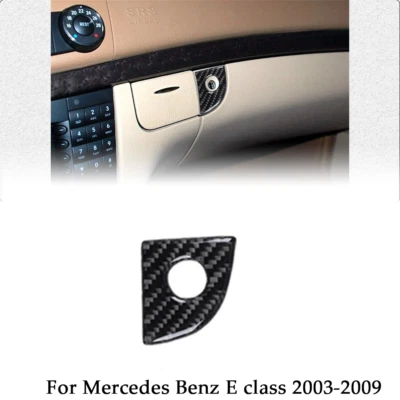 Copilot Storage Box Lock Carbon Fiber Trim Fit Mercedes Benz E class 2003-2009  - image 1 of 4