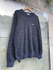 Chemise Lacoste Vintage Classic Logo Wool Sweater Size 8 Made in France