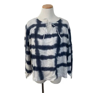 Lucky Brand Womens Shirt Size Medium Long Sleeve Pleated Peasant Blouse - Picture 1 of 7