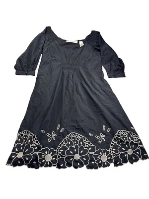 Y2K Laundry By Design Floral Dress 4 A-Line Midi Milkmaid Whimsygoth Silk Blend - Image 1 of 4