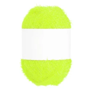 218 Yard Scrubbie Yarn, Sparkle Yarn Polyester for Dishcloth, Fluorescent Yellow - Picture 1 of 6
