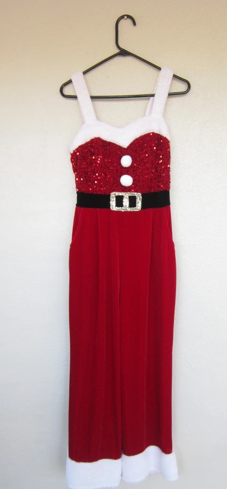 Mono Love On A Hanger Terciopelo Rojo Papá Noel Sra. Claus Vacaciones Navidad Talla M Foto 1 de 3