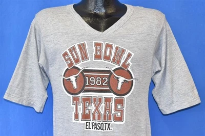 vtg 80s TEXAS LONGHORNS SUN BOWL FOOTBALL NC TARHEELS BLACK t-shirt COLLEGE S - Image 1 of 3