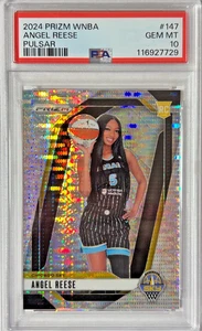 2024 PANINI WNBA PRIZM SILVER PULSAR 147 ROOKIE ANGEL REESE #/499 SKY PSA 10 GEM - Picture 1 of 2