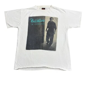 Vintage 90s Phil Collins T-Shirt Men’s Large Both Sides Album Band Concert USA - Picture 1 of 10