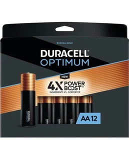 Batería alcalina Duracell Optimum AA - Paquete de 12 - Imagen 1 de 5