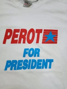 T-shirt punto singolo Ross Perot for President vintage 1992 taglia L - Foto 1 di 8