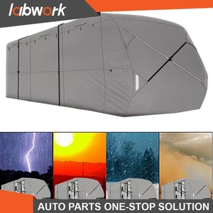 Labwork RV Trailer Cover 18'-20' 4-Ply Waterproof Camper Travel Trailer Cover - Picture 1 of 15