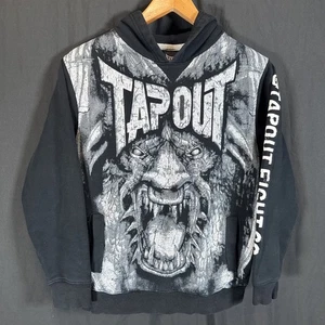 ✨Vintage Tapout Fight Co Demon Y2K MMA Hoodie Taschen Jugend Gr. Large✨ - Bild 1 von 9