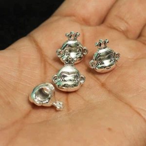 10 Pcs, 15x15mm German Silver Monkey Face Spacer Beads - Picture 1 of 7