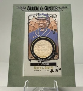 2021 Topps Allen & Ginter Francisco Lindor #MFRFL Mini Framed Relic - NY Mets - Picture 1 of 2