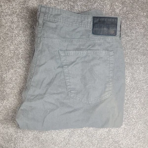 AG Adriano Goldschmied Pants Mens 40x30 Gray Chino Linen Blend Casual - Picture 1 of 13