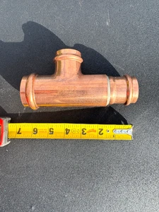 Milwaukee Valve 9101705PCM ULTRAPRESS Copper TEE 1.5" x 1-1/4 x 1-1/4 New - Picture 1 of 4
