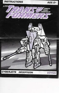 Transformers Original G2 1993 Canadian Voyou Instructions Booklet - Bild 1 von 1