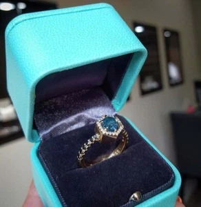 2Ct Round Cut Lab-Created Blue Sapphire Engagement Ring 14K Rose Gold Plated - Picture 1 of 4