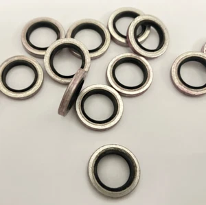 1/8 BSP 3/8" Dübelscheibe AGS1186A Stahl & Nitrilkautschuk verklebte Dichtung mehrere Stück - Bild 1 von 1