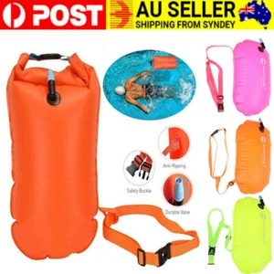 Inflatable Open Water Swim Buoy Air Dry Bag Device Buoy Tow Float Swimming PVC - Picture 1 of 13