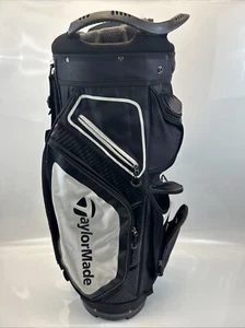 Taylormade 14 Way Cart Golf Bag 14 Dividers Black and White Handles & Strap - Picture 1 of 11