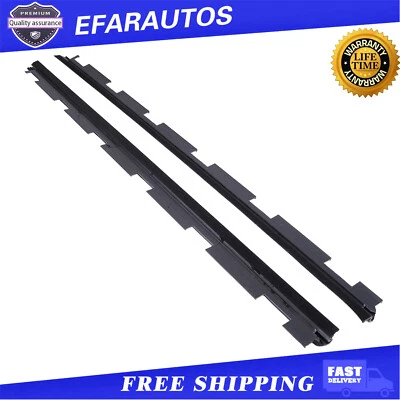 OUTER FRONT WINDOW SWEEP WEATHERSTRIP SEAL PAIR SET FOR CHEVY GMC PICKUP TRUCK - Image 1 of 4