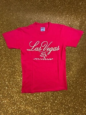CAMISETA VINTAGE DE LAS VEGAS, NEVADA AÑOS 90 Para Hombre Talla S Estampado Puff Foto 1 de 4