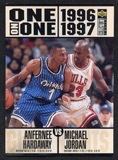 1996 Collector's Choice Michael Jordan One On One 5" x 7" Jumbo Card 1 of 6