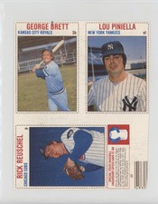 1979 All-Star Team Triple Panels Rick Reuschel George Brett Lou Piniella HOF