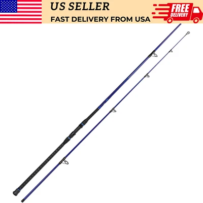2 Piece 10' Spinning Rod Carbon Fiber Moderate Fast Medium Heavy  Durable - Image 1 of 4