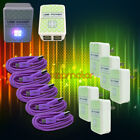 5X 4 USB PORT HUB WALL ADAPTER+10FT CABLE POWER CHARGER PURPLE GALAXY NOTE NEXUS