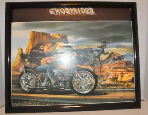 Vintage Ghost Rider Framed (21x17) Picture (20x16) David Mann - Picture 1 of 7