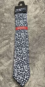 Merona Blue Flower Print Tie - Picture 1 of 5