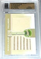 2010 SPORTKINGS FAMOUS FABRICS ARNOLD PALMER BAG~JACK NICKLAUS SHIRT GOLD #D 1/1