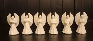 Lot of 6 White Glaze Ceramic Angels playing instruments Figurines - Picture 1 of 13