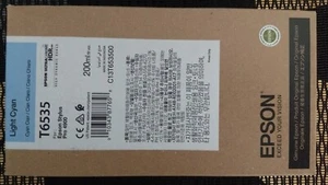2023 GENUINE EPSON T6535 LIGHT CYAN HDR INK STYLUS PRO 4900 ULTRACHROME 200ml - Picture 1 of 1