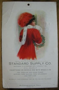 McConnelsville, OH. Morgan Co. Adv. Postcard. Standard Supply. c1910 SCARCE. NoR - Picture 1 of 4