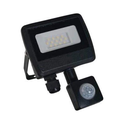 10W LED Outdoor Security Slim Floodlight PIR Motion Sensor Samsung Technology - Image 1 of 4