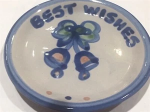 M. A. HADLEY ..SIGNED.. BEST WISHES .. TRINKET DISH  / COASTER  4" DIAMETER  NEW - Picture 1 of 3