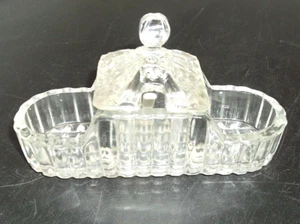 Cristal de plomo Art Nouveau Menage con cuchara cristal - Imagen 1 de 2