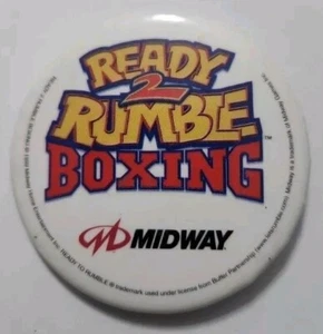 1999 Ready 2 Rumble Boxing Video Game 2.5" Advertising Pinback Button Midway Old - Picture 1 of 3