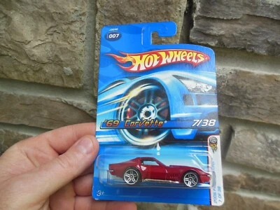 Toys Hot Wheels '69 Corvette Red with Rare Smoke Windows 2006 1st Editions New - Image 1 of 4