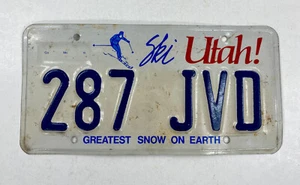 Single Ski Utah! License Plate - # 287 JVD Greatest Snow on Earth - Bild 1 von 3