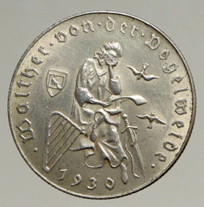 1930 AUSTRIA Composer Walther von Vogelweide Antique Silver Shilling Coin i94133 - Picture 1 of 3