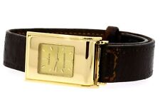 Tiffany & Co. Schlumberger Watch 18k Yellow Gold Vintage Leather Strap 23mm
