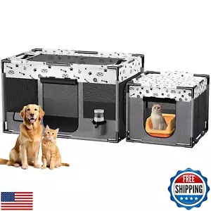 BUFOR Portable Cat Playpen, Pet Dog Playpen, Kitten Puppy Play Pen for Indoor - Picture 1 of 5
