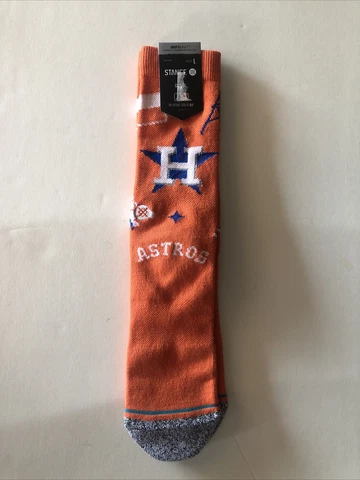 Stance MLB Houston Astros HOU Color Crew Height Socks Men's Large 9-13 NWT Cover